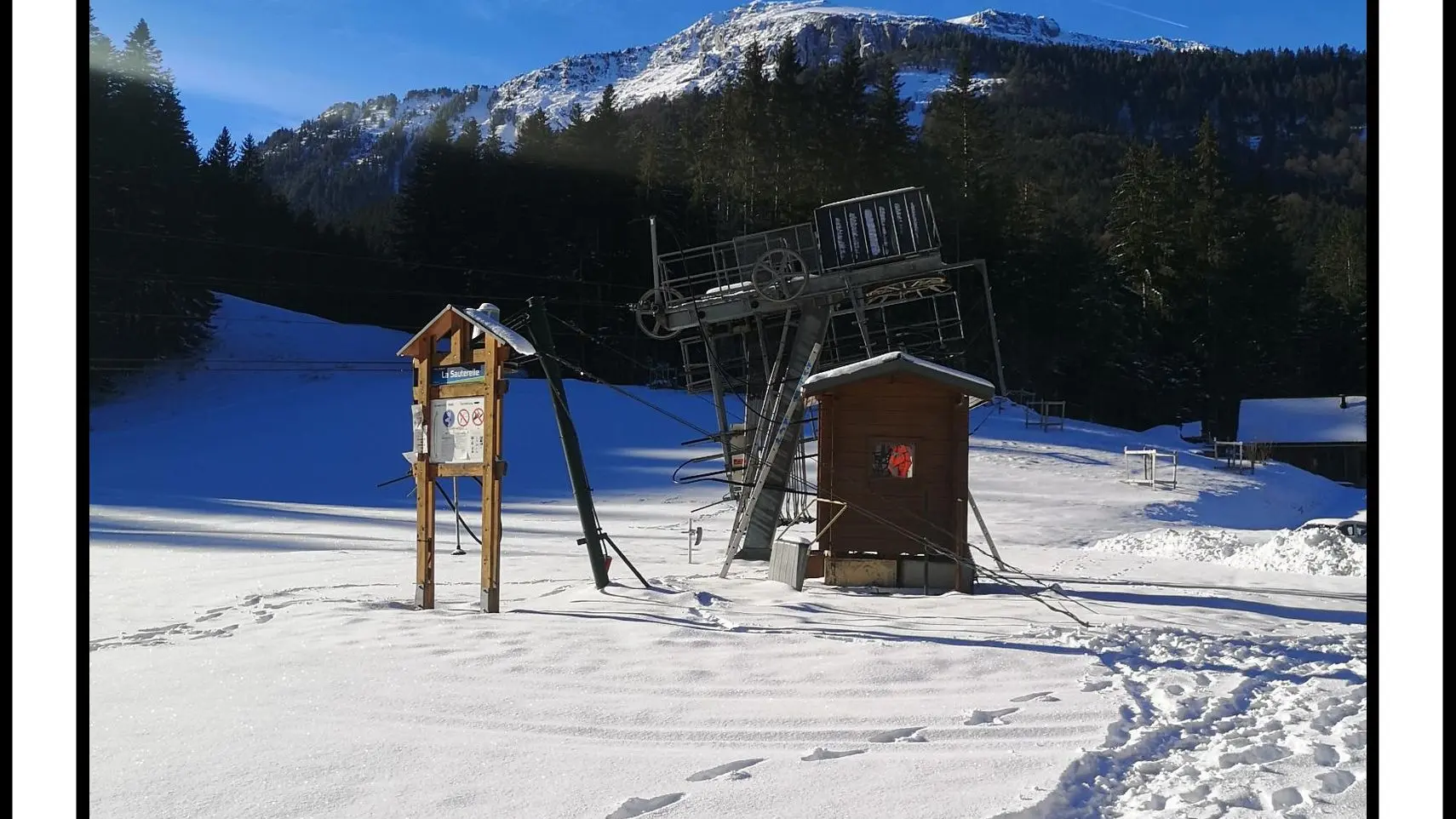 Vue sur les pistes