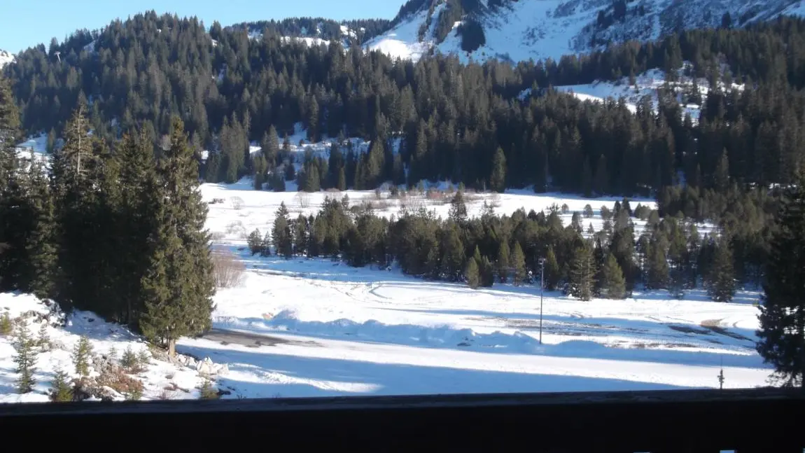 Vue balcon en hiver