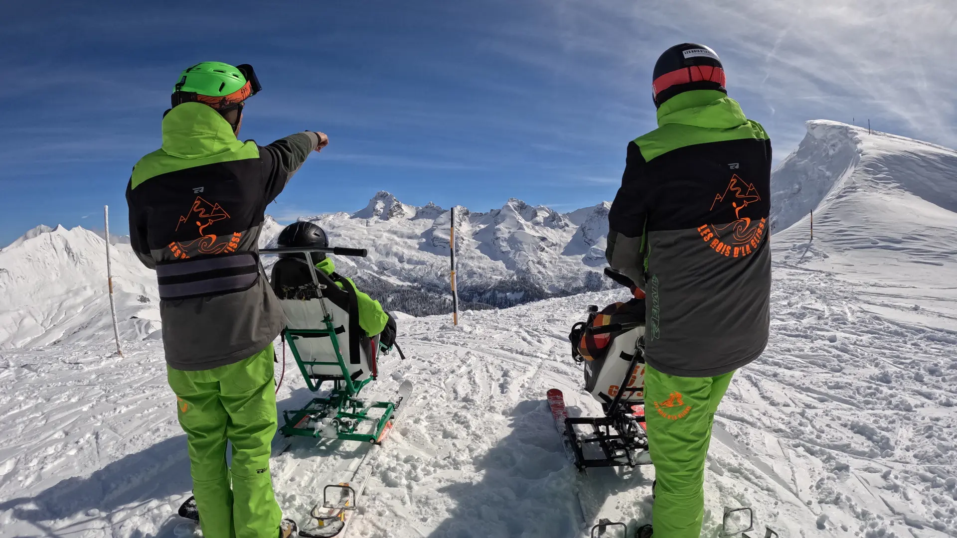 Tandemski sur les pistes du domaine skiable du Grand-Bornand