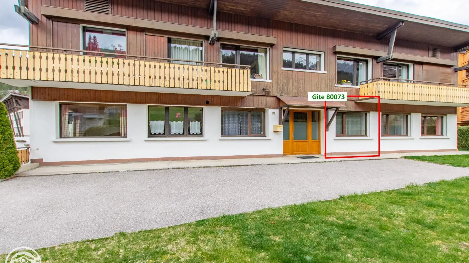 Emplacement du studio sur la face sud de la résidence