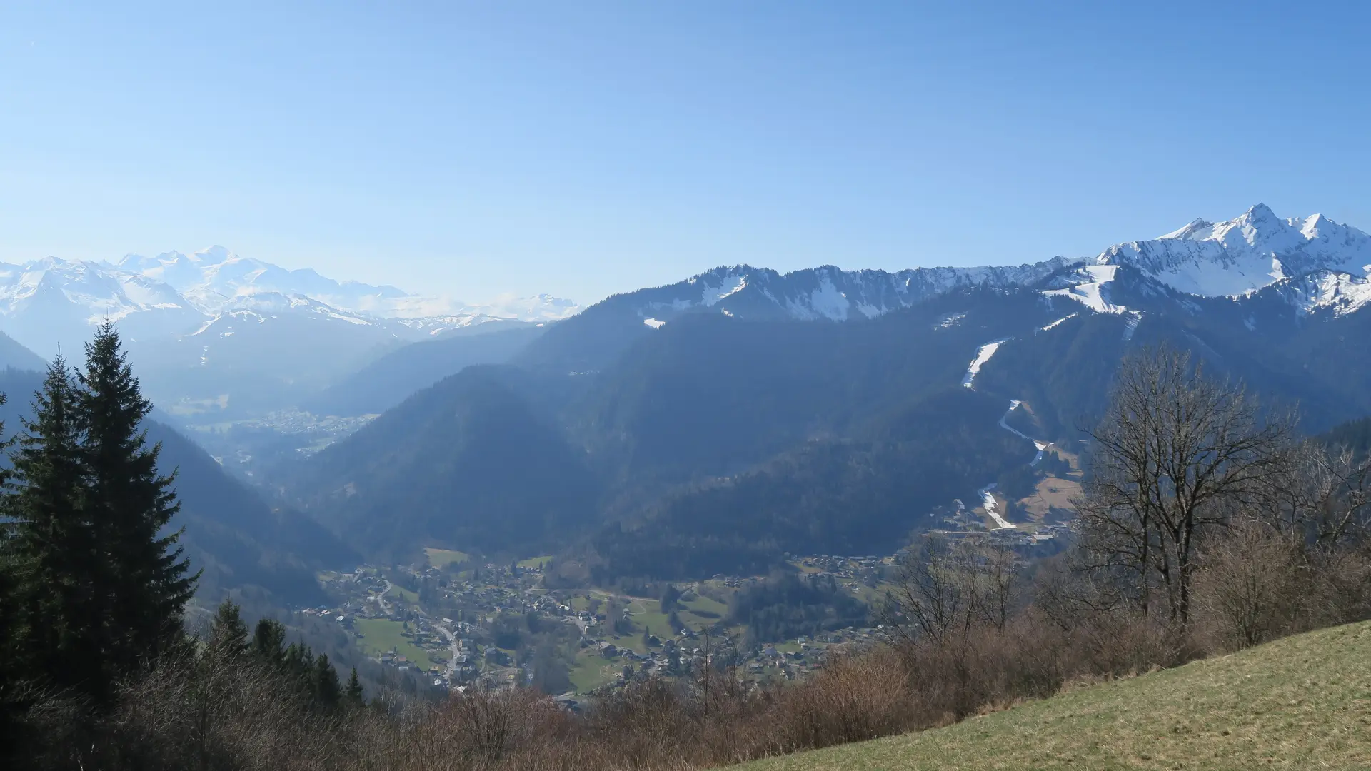 vue mont Blanc et roc d'Enfer