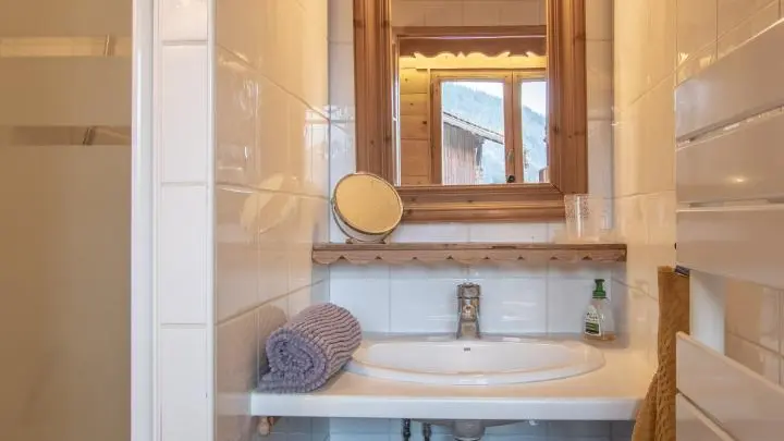 Petite salle d'eau au niveau de la pièce de vie.