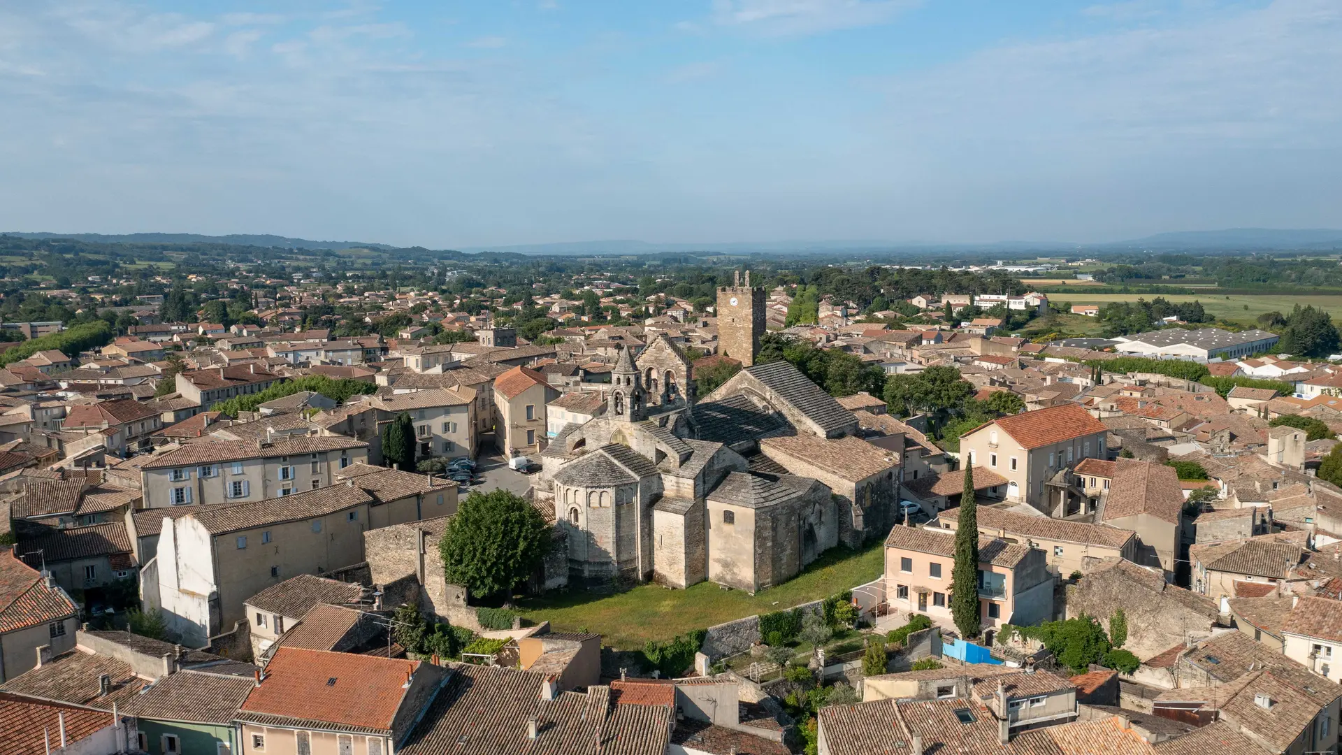 Vue aérienne de Valréas