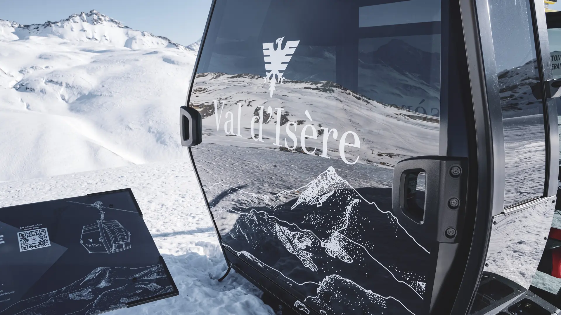 Télécabine du Vallon en hiver à Val d'Isère