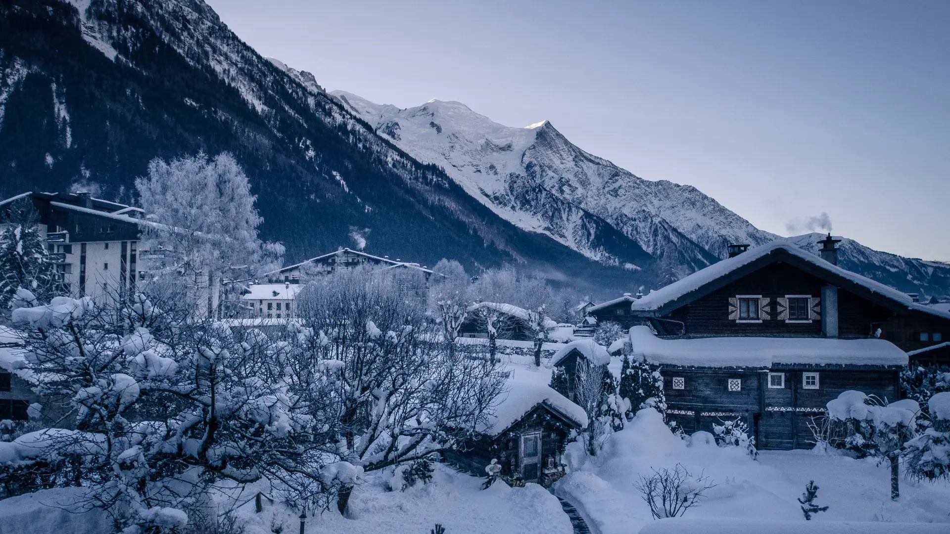 VUE MONT BLANC EN HIVER