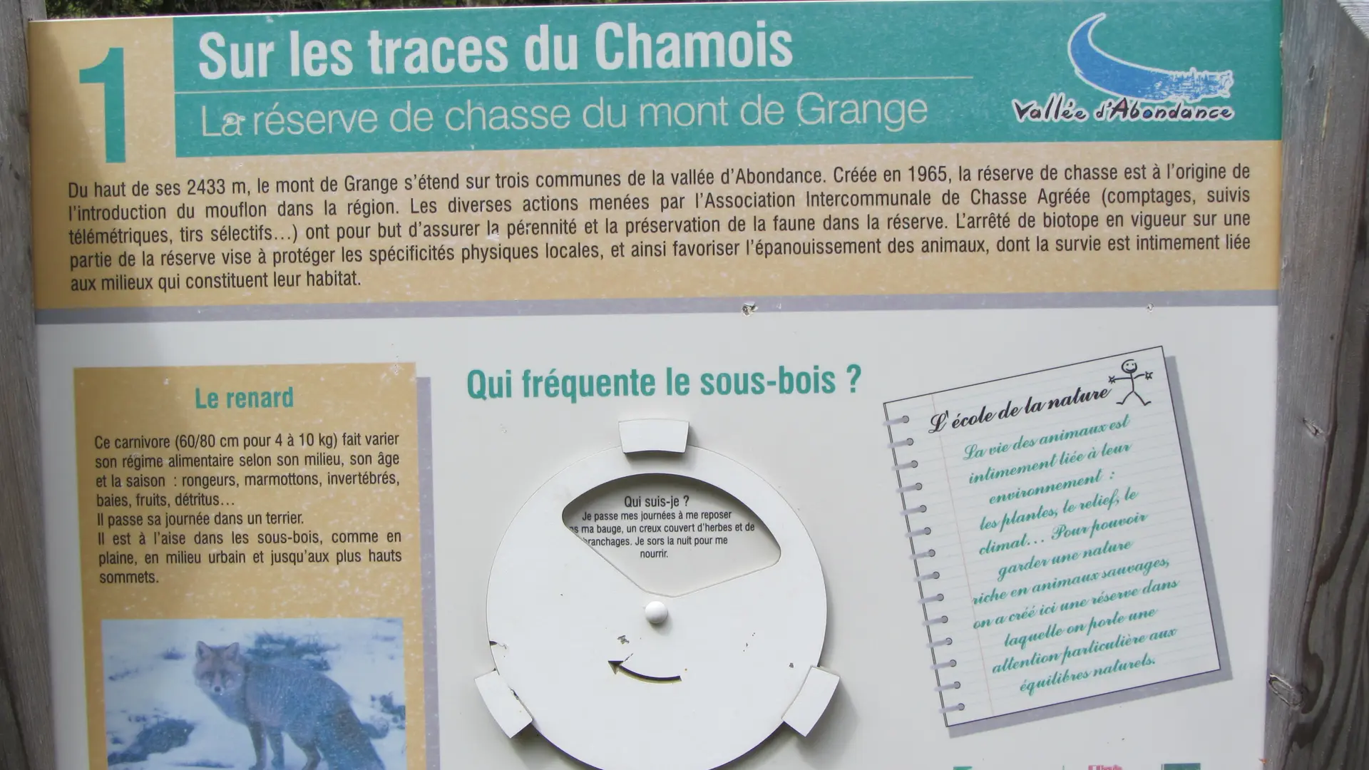 Sentier thématique vers les Chalets de Pertuis
