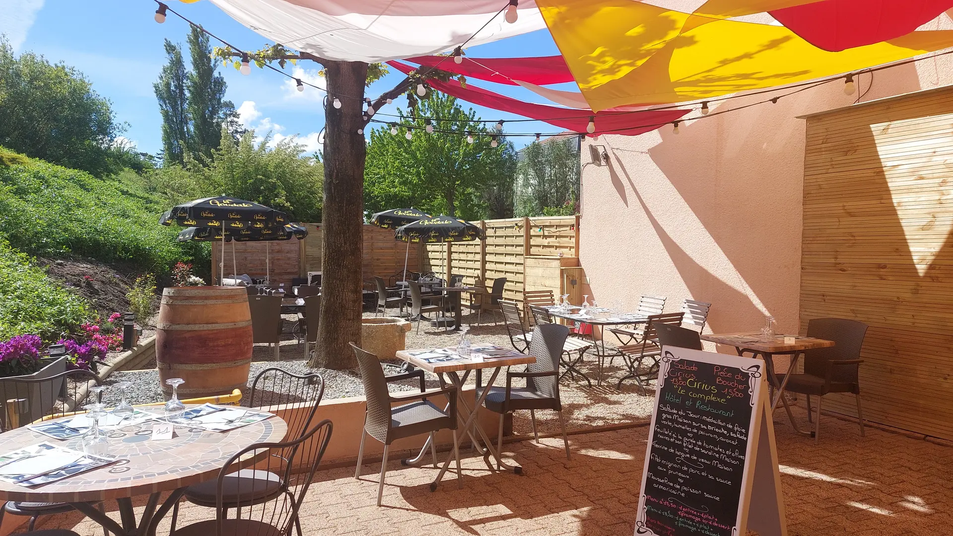 Terrasse ensoleillée
