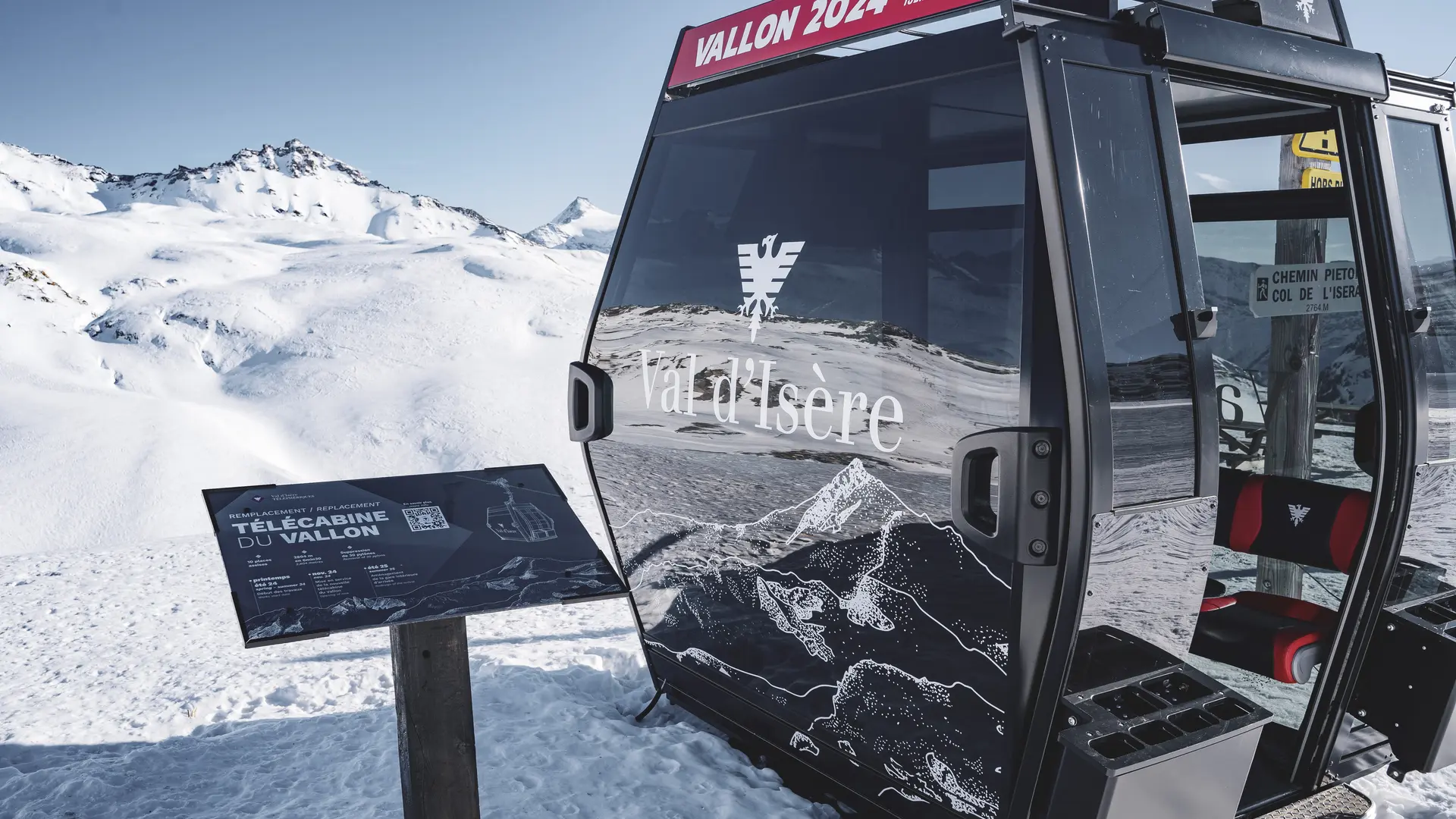 Télécabine du Vallon en hiver à Val d'Isère