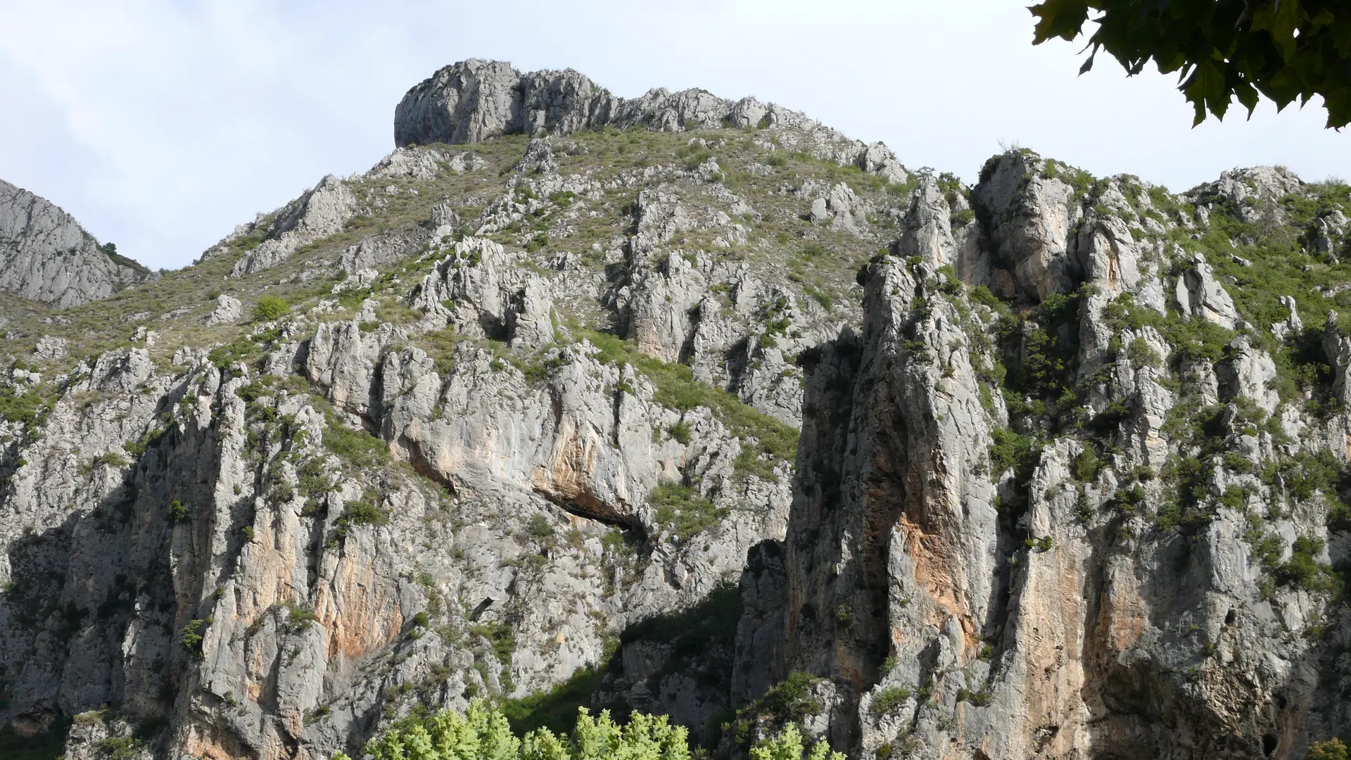 Vue de la paroi de la Via Ferrata