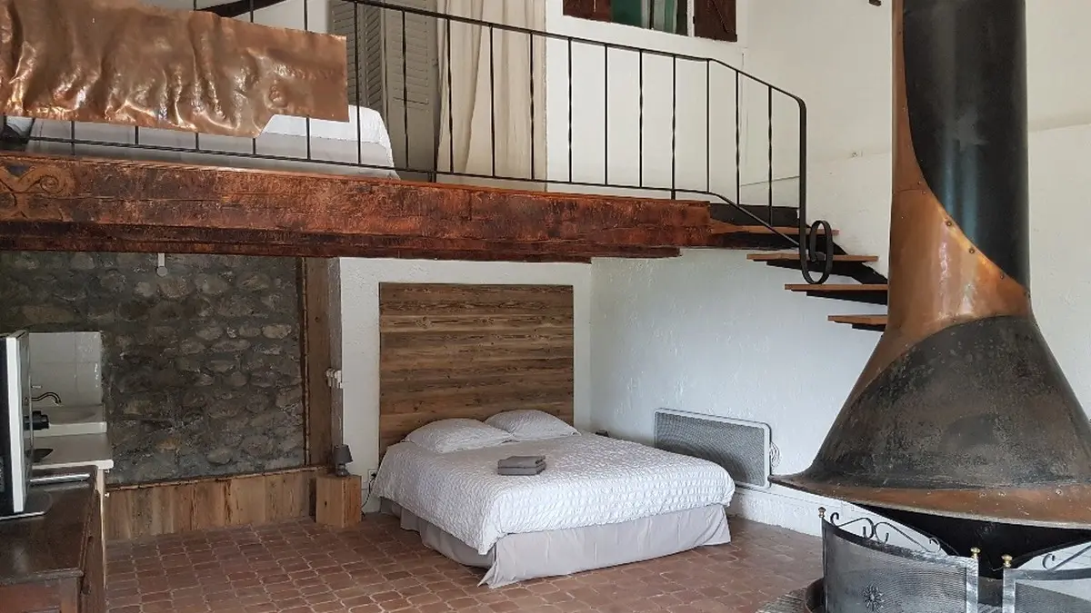 Cheminée et mezzanine