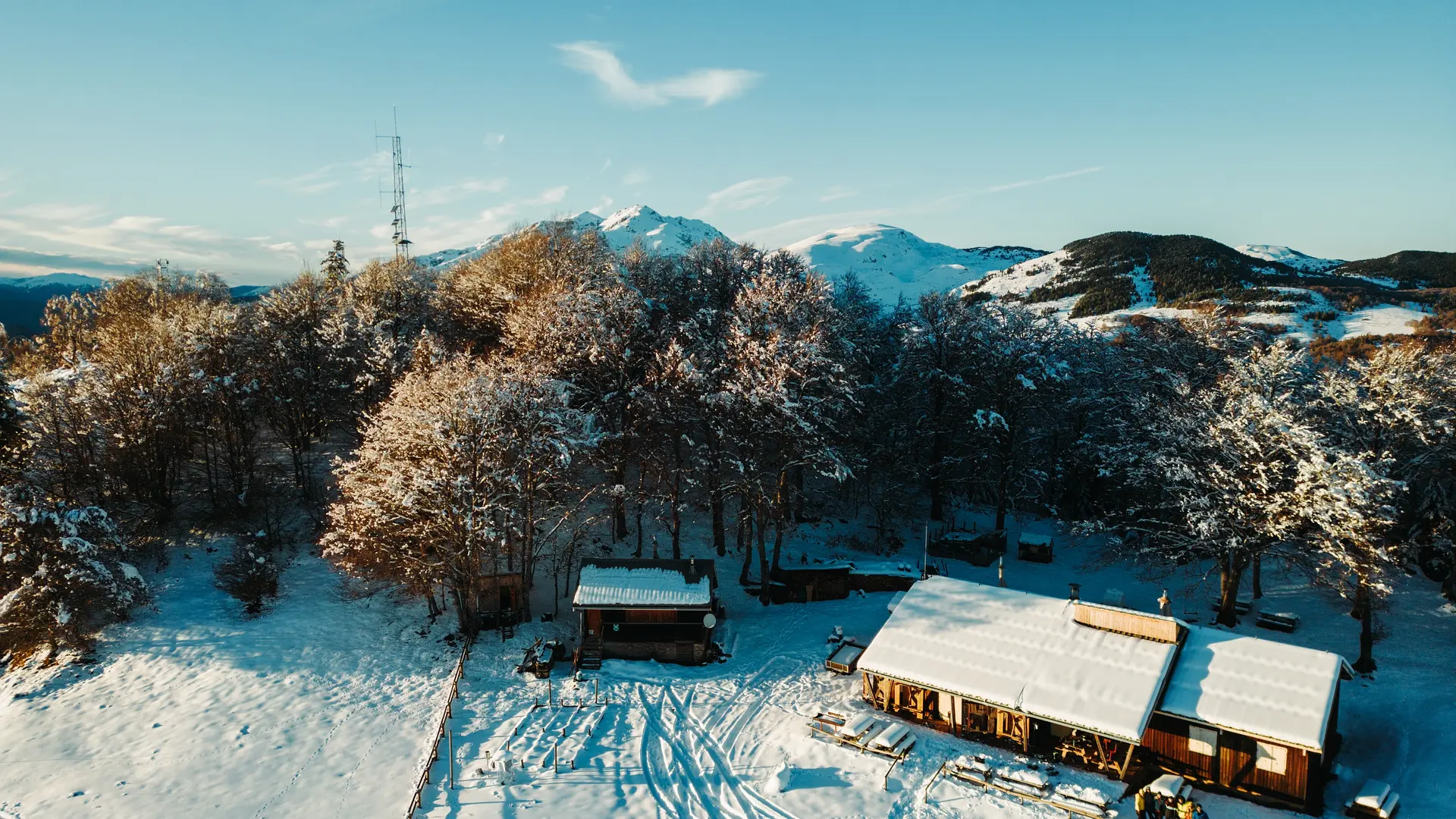 refuge du chioula en hiver