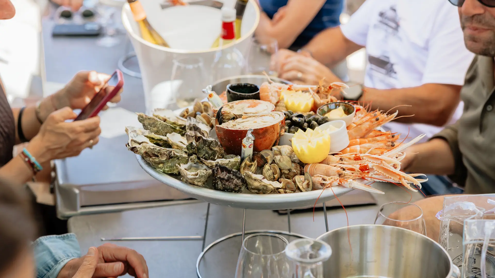 Un plateau de fruits de mer
