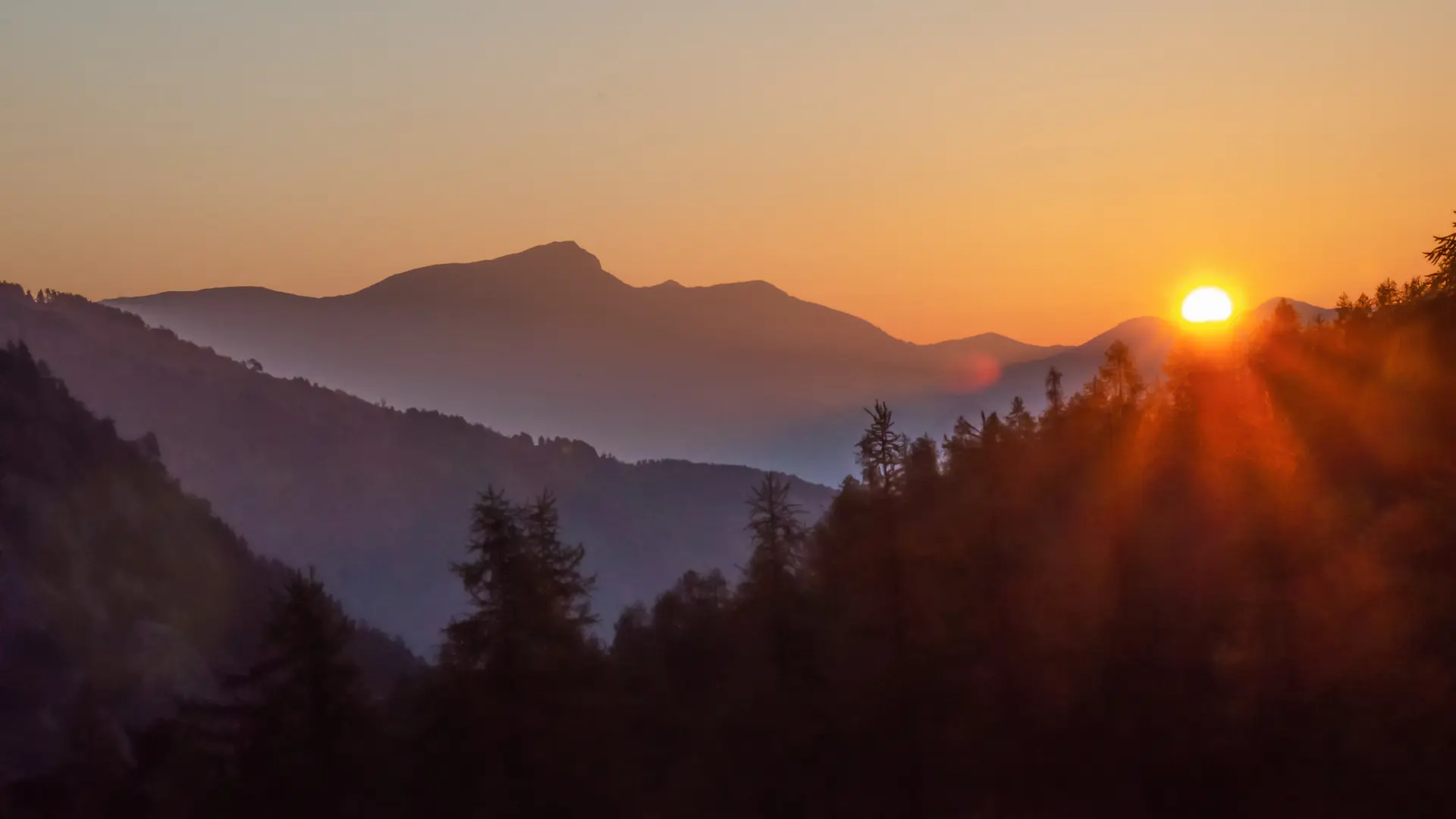 Levé du soleil depuis terrasse