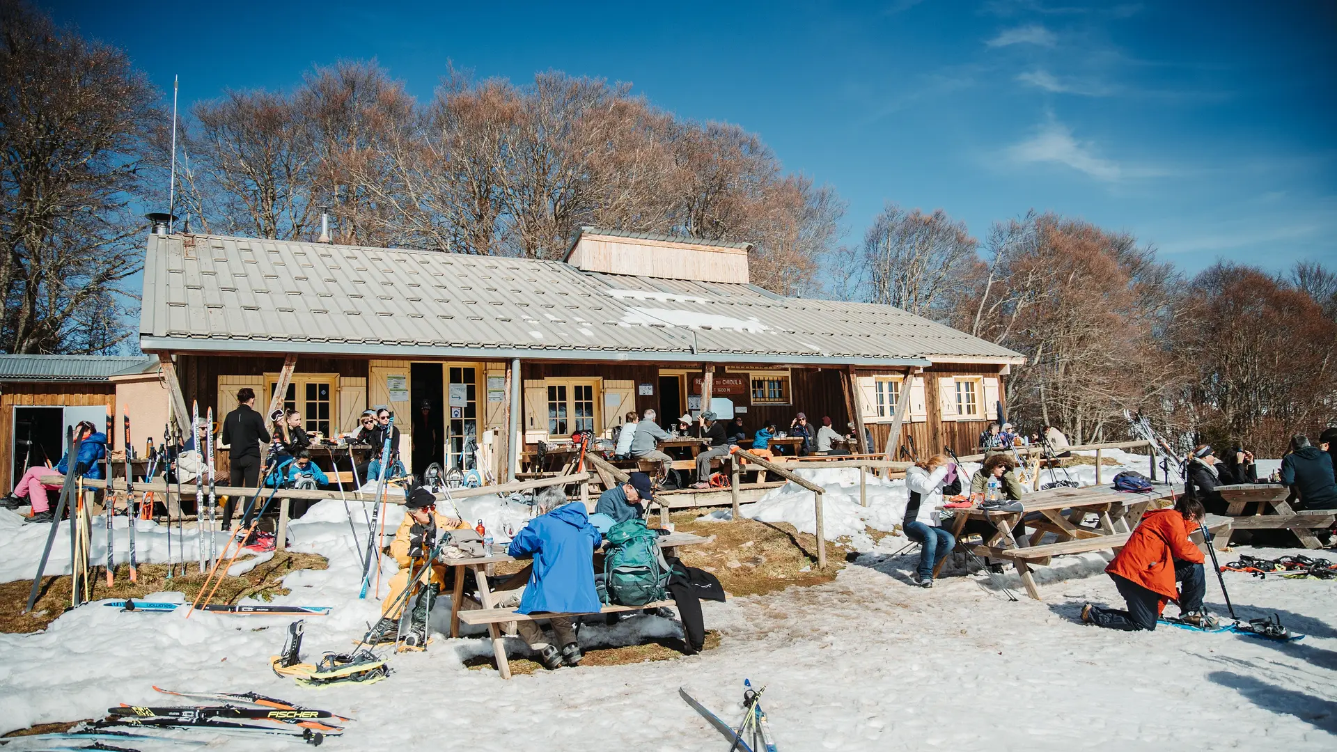 refuge du chioula en hiver