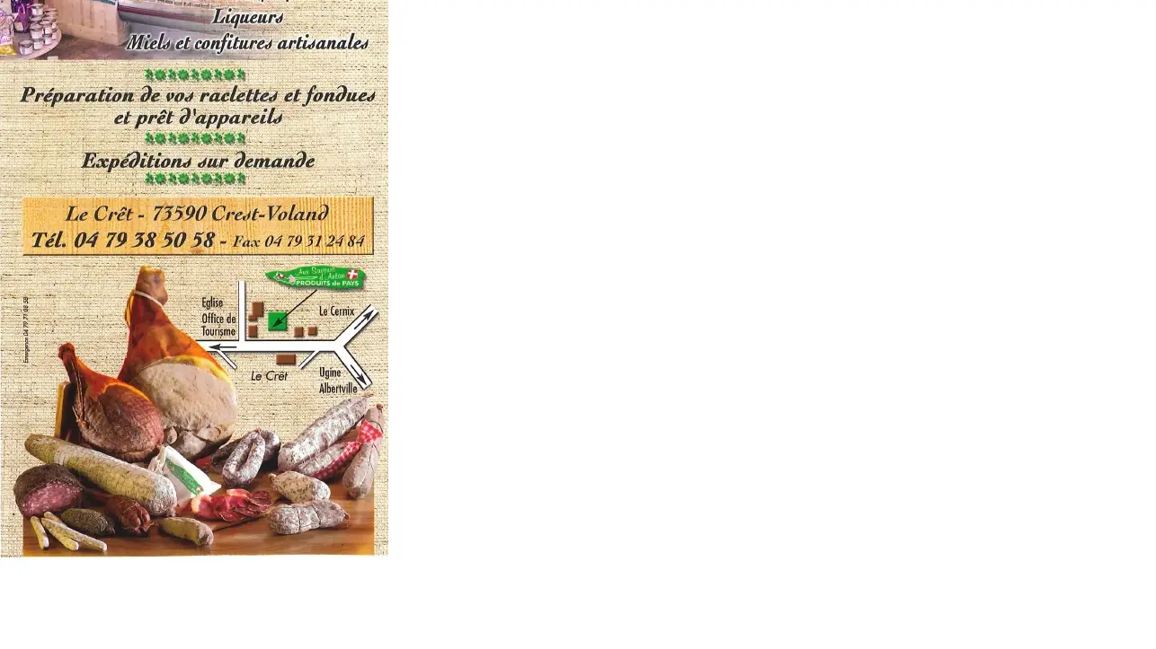 Aux Saveurs d'Antan avec plan