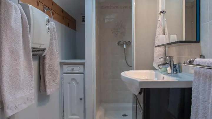 Salle d'eau privative de la chambre Gentiane.
