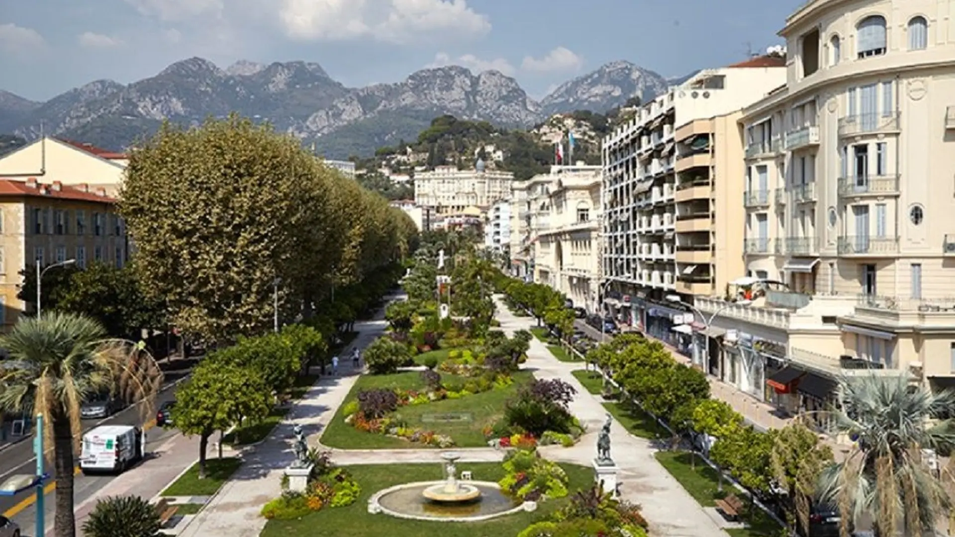 Vue aérienne des jardins