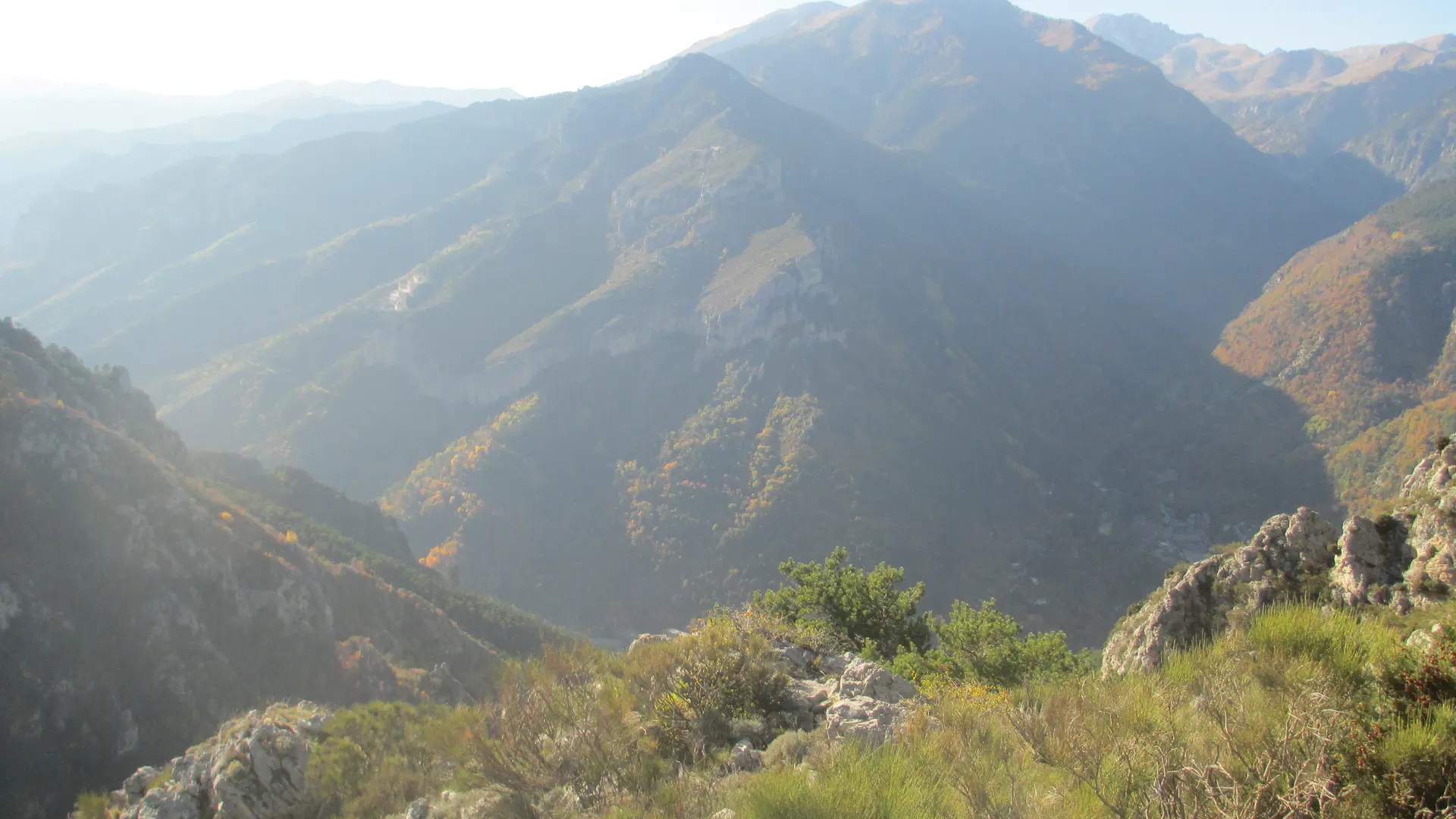 vue de la randonnée de la cime du riodore à la brigue
