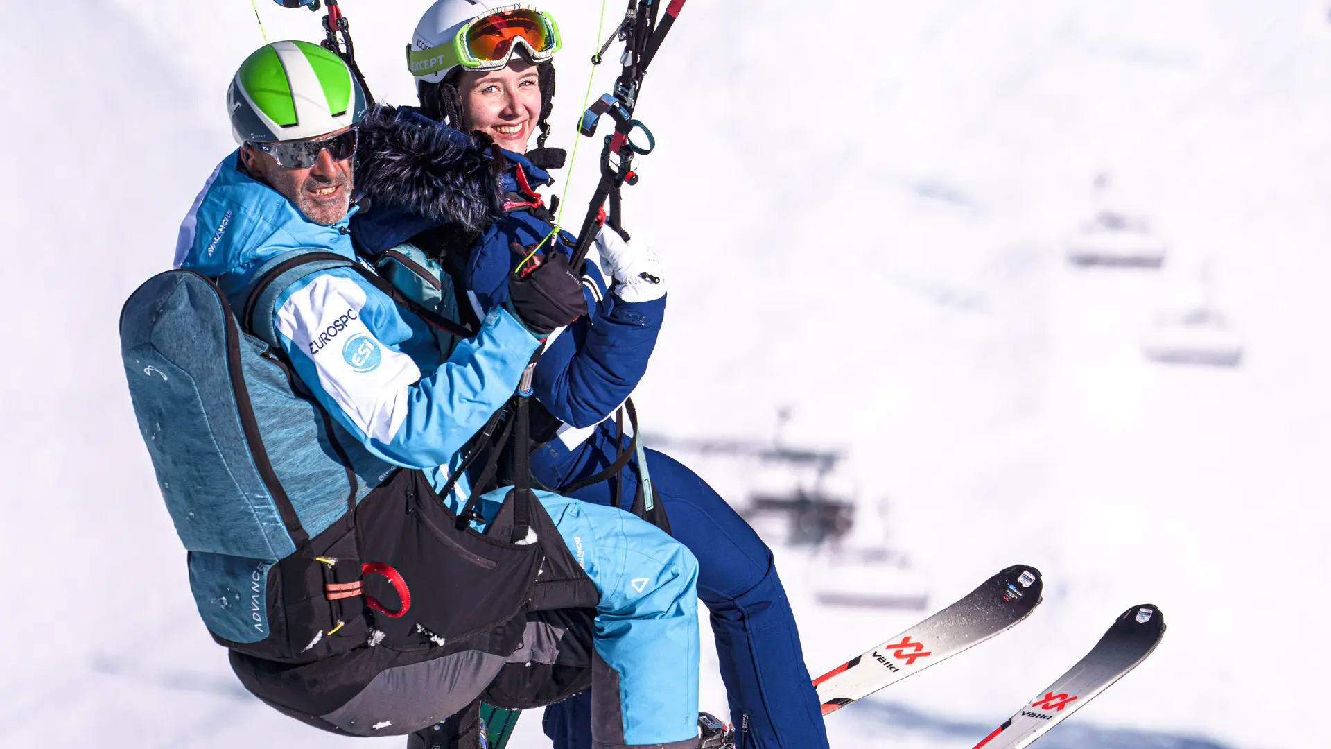 Vol a ski avec PraLoup Parapente
