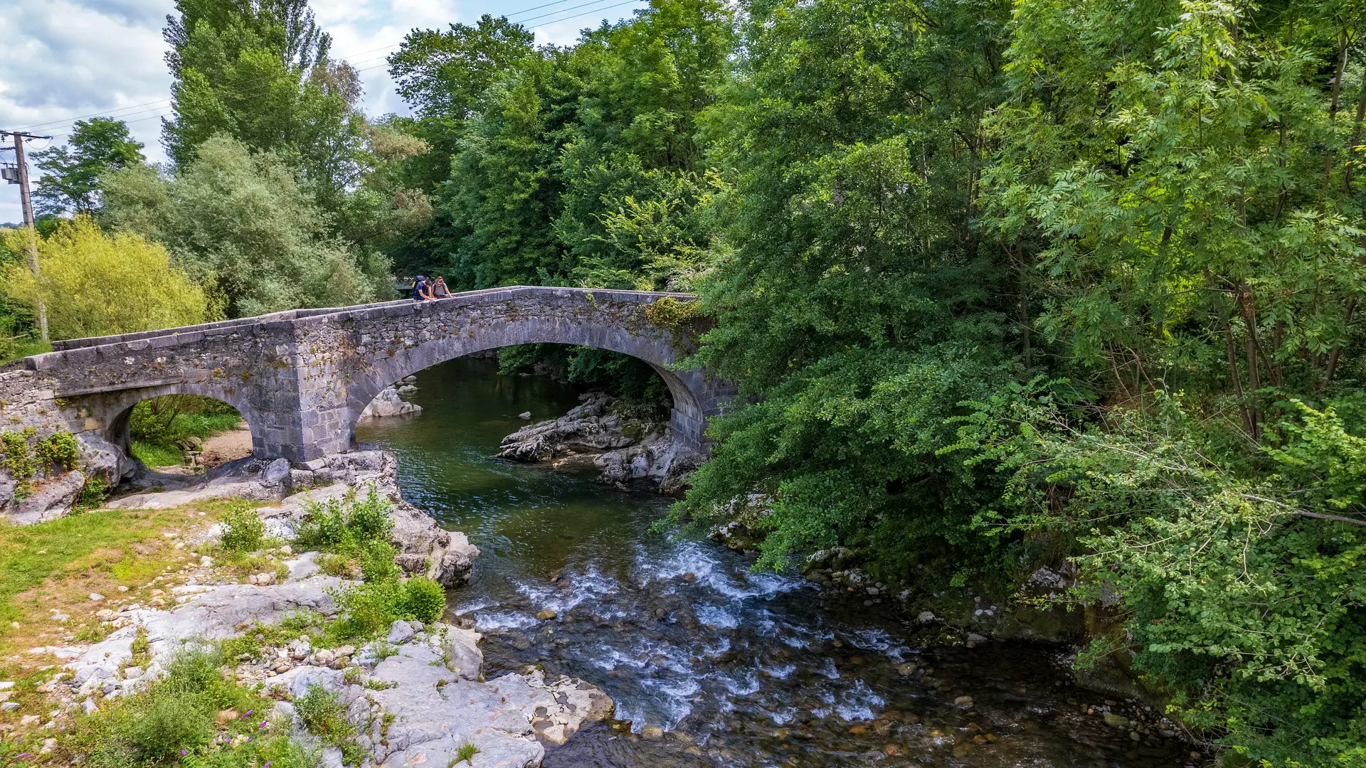 Pont d'Aubert sur la commune de Moulis