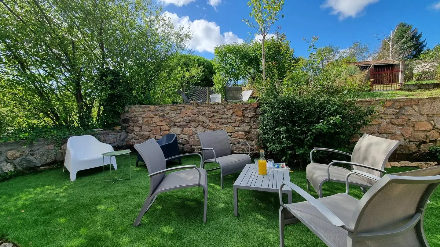 Jardin à l'étage côté salon.