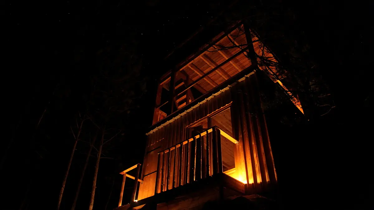 Cabane Persée Provence nuit