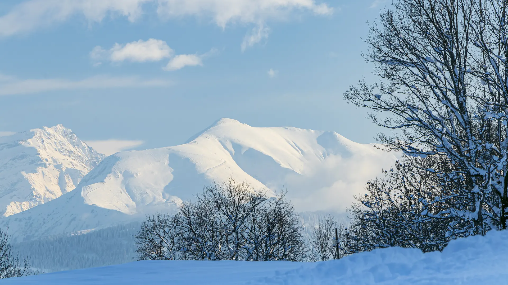 vue sur le Mt Joly depuis le hameau du Déramey