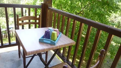 Balcon côté pistes de ski