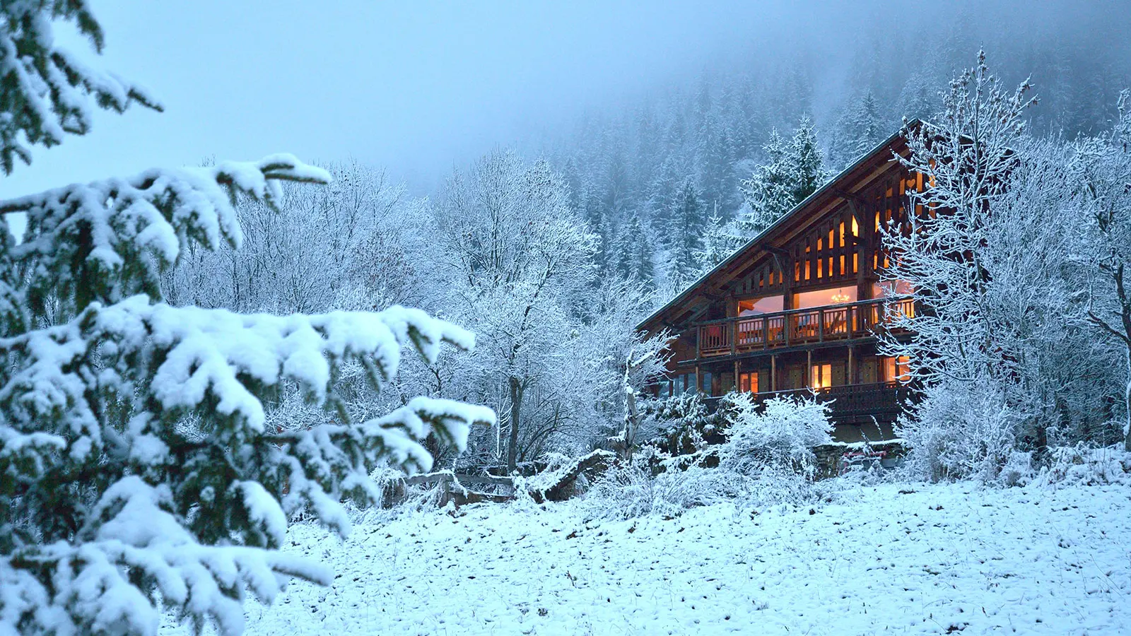 Façade extérieure en hiver