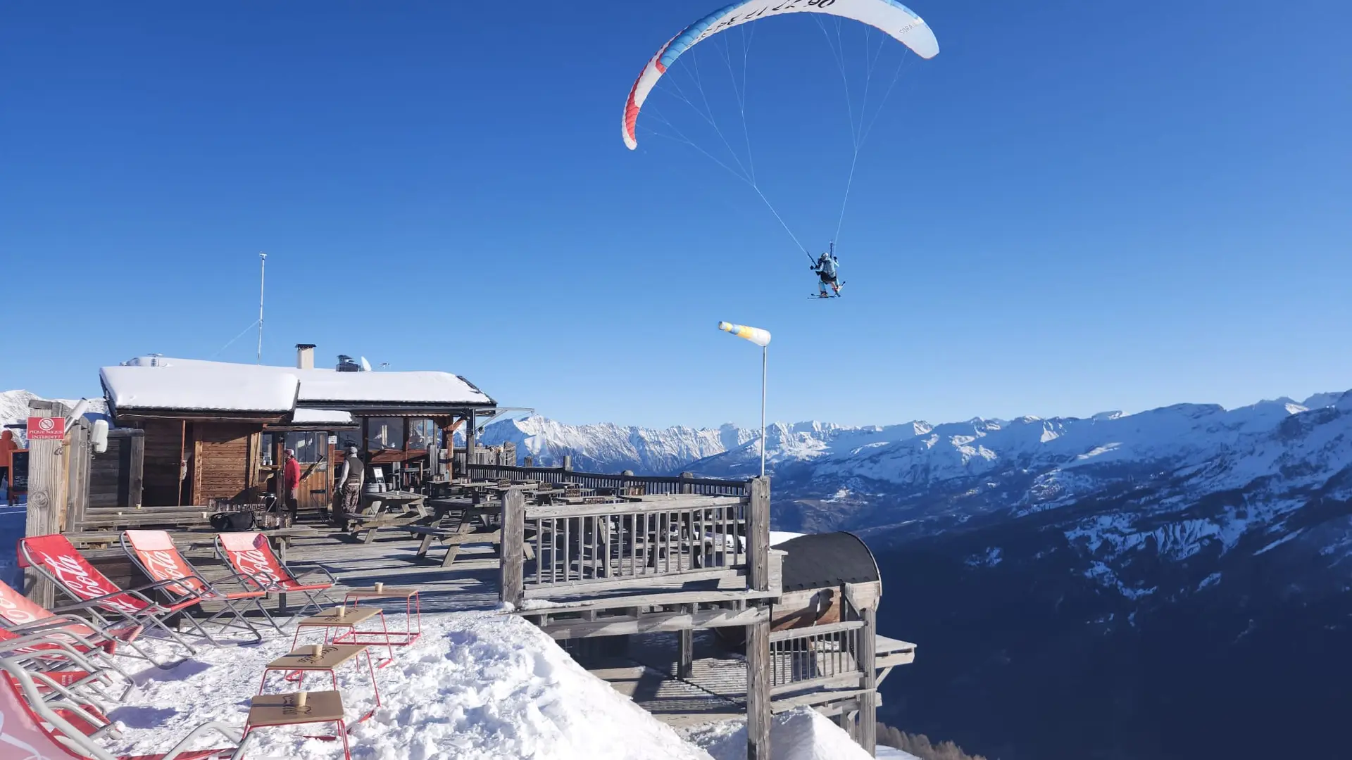 Vol a ski avec PraLoup Parapente