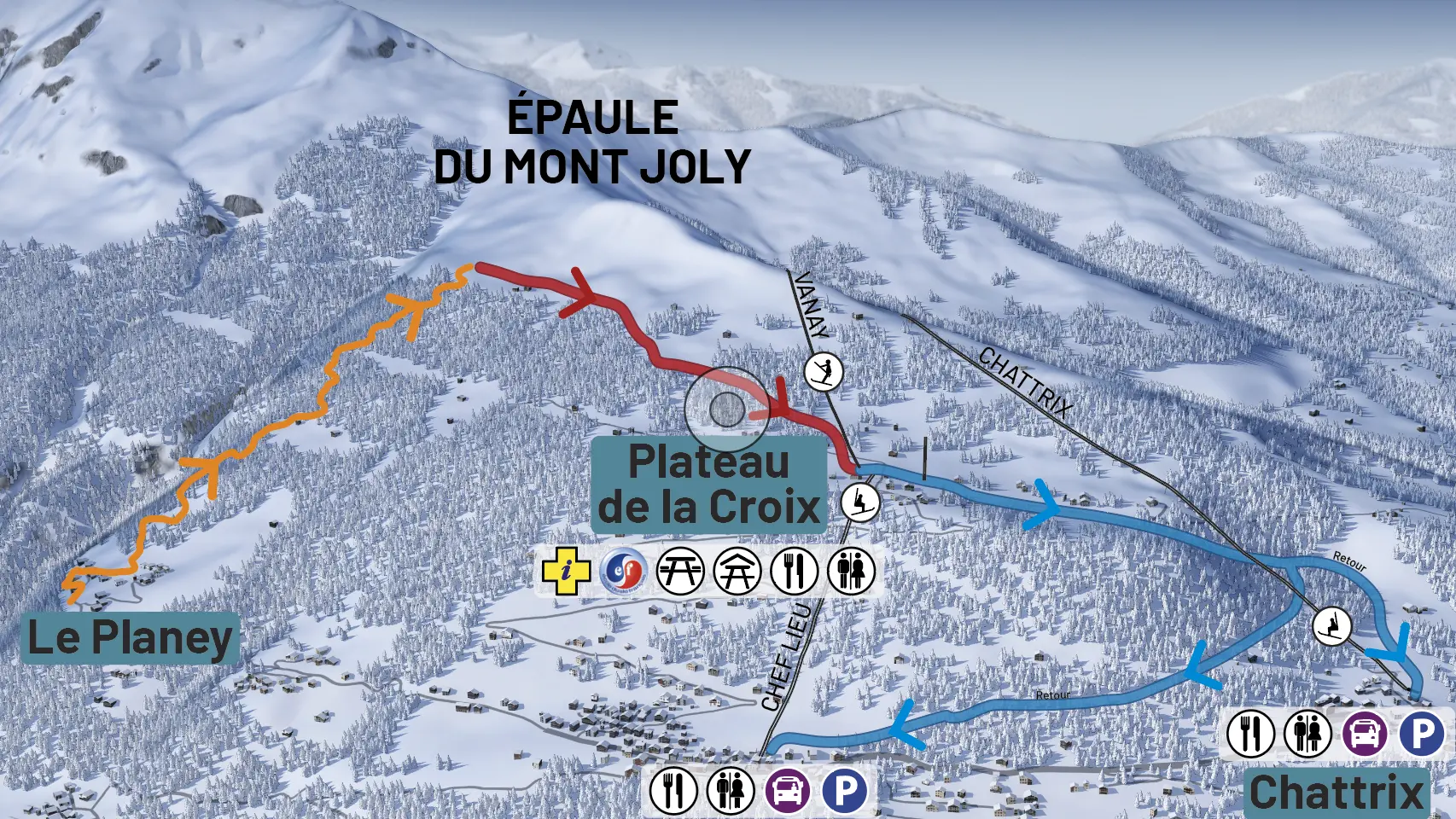 Itinéraire de ski de randonnée alpin - Le Planey / Porcherey