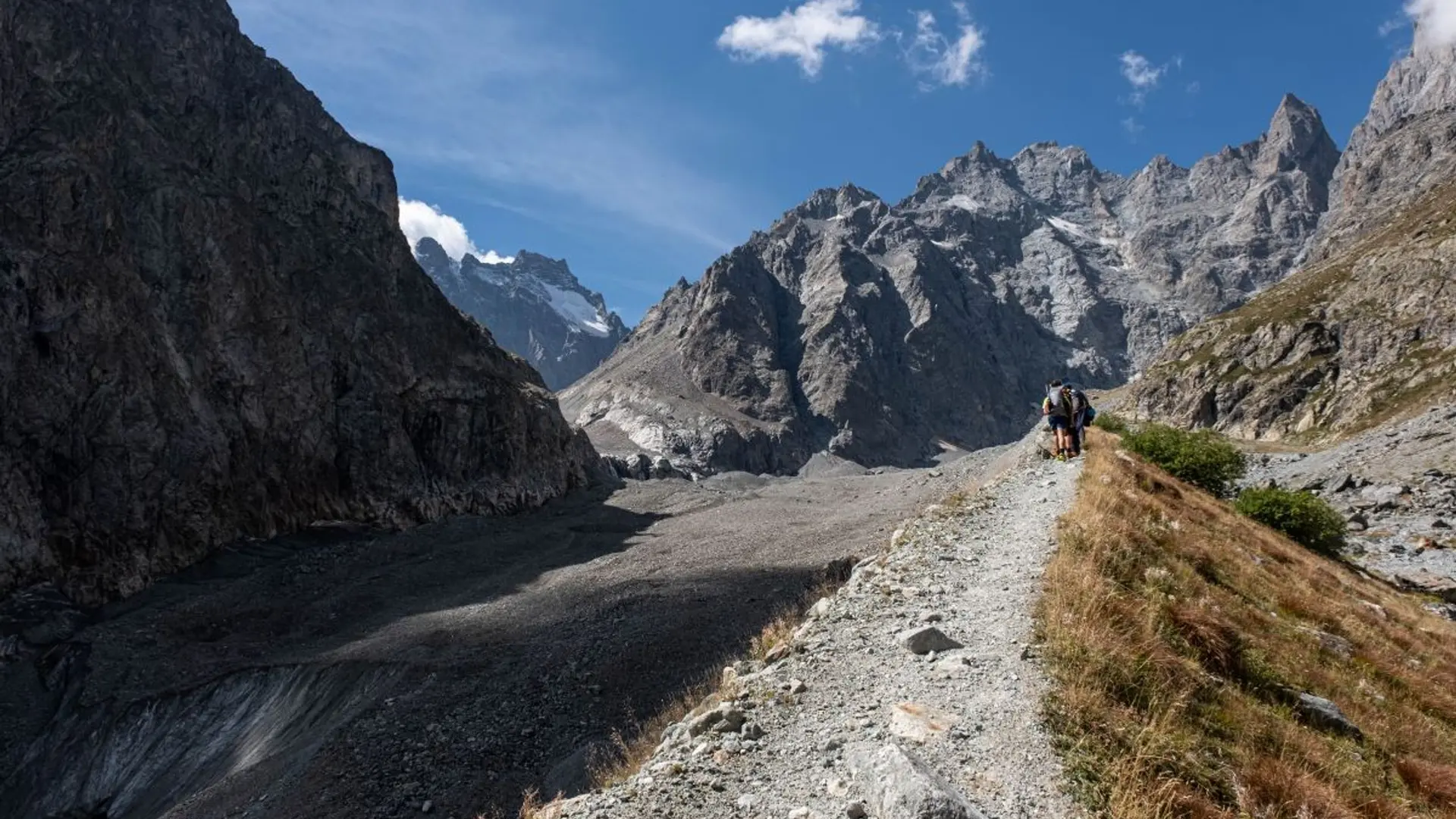 Sur la moraine du glacier Noir