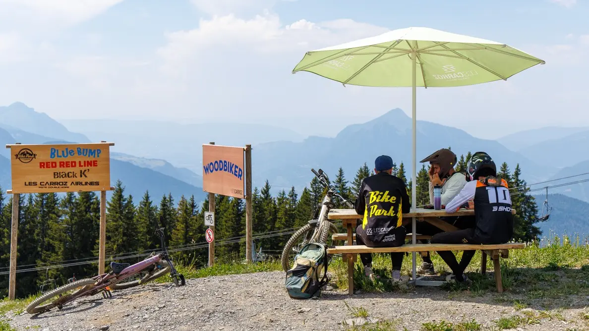 Départ des pistes du Bike Park