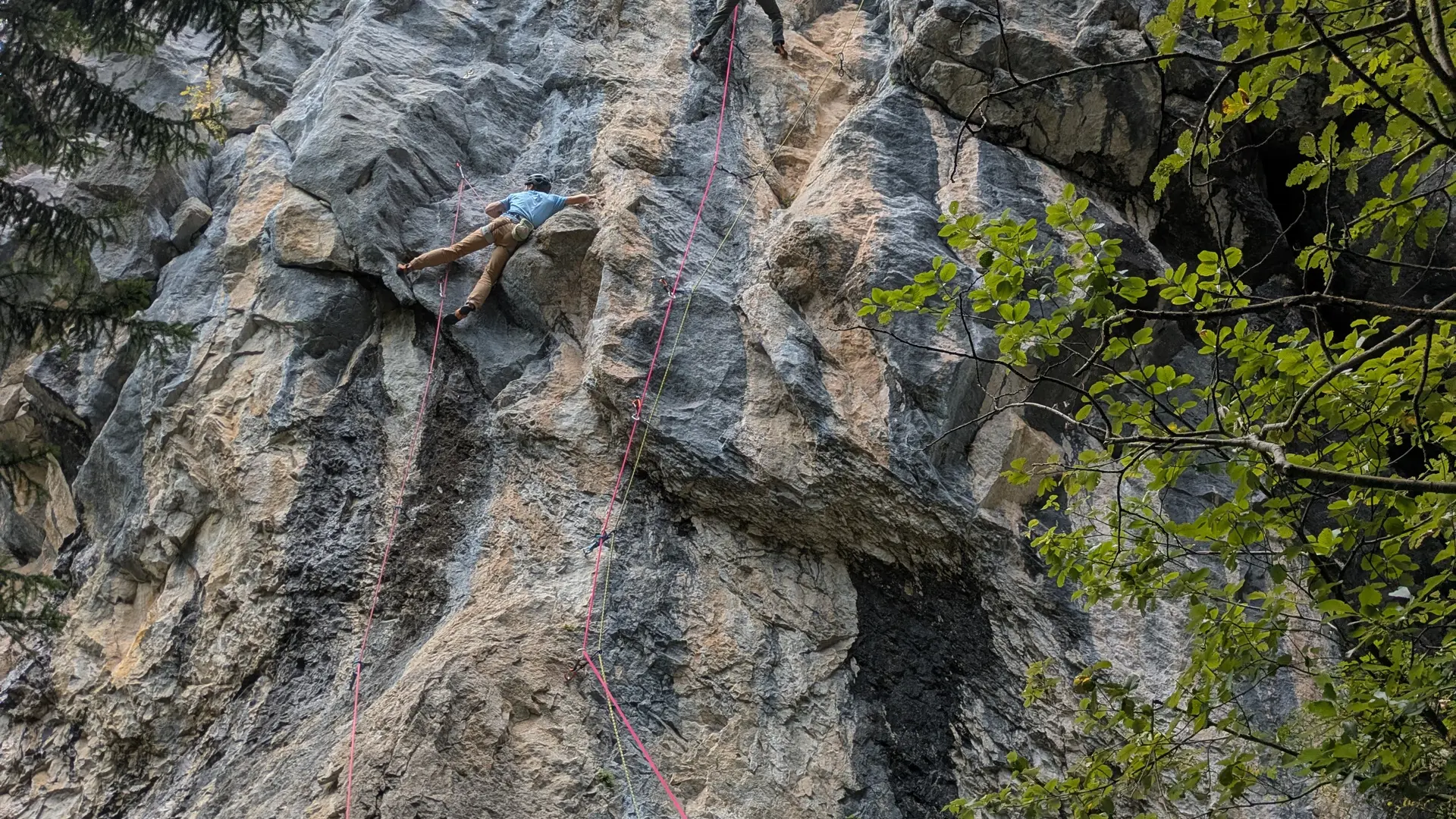 Stage escalade ados progression en tête