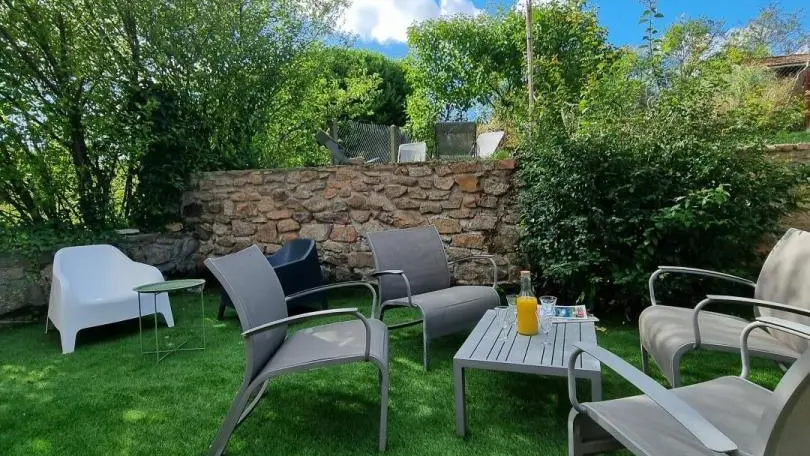 Jardin à l'étage côté salon.