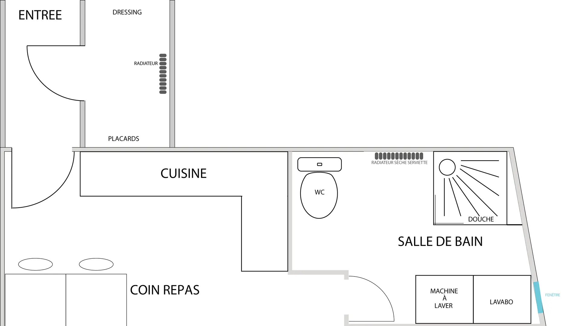 Plan de l'appartement Verrière - Appartement Verrière l'Europe n°2927