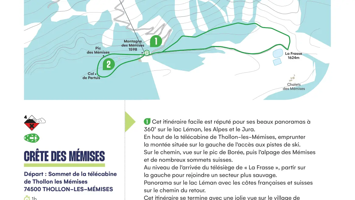 Fiche descriptive Crête des Mémises