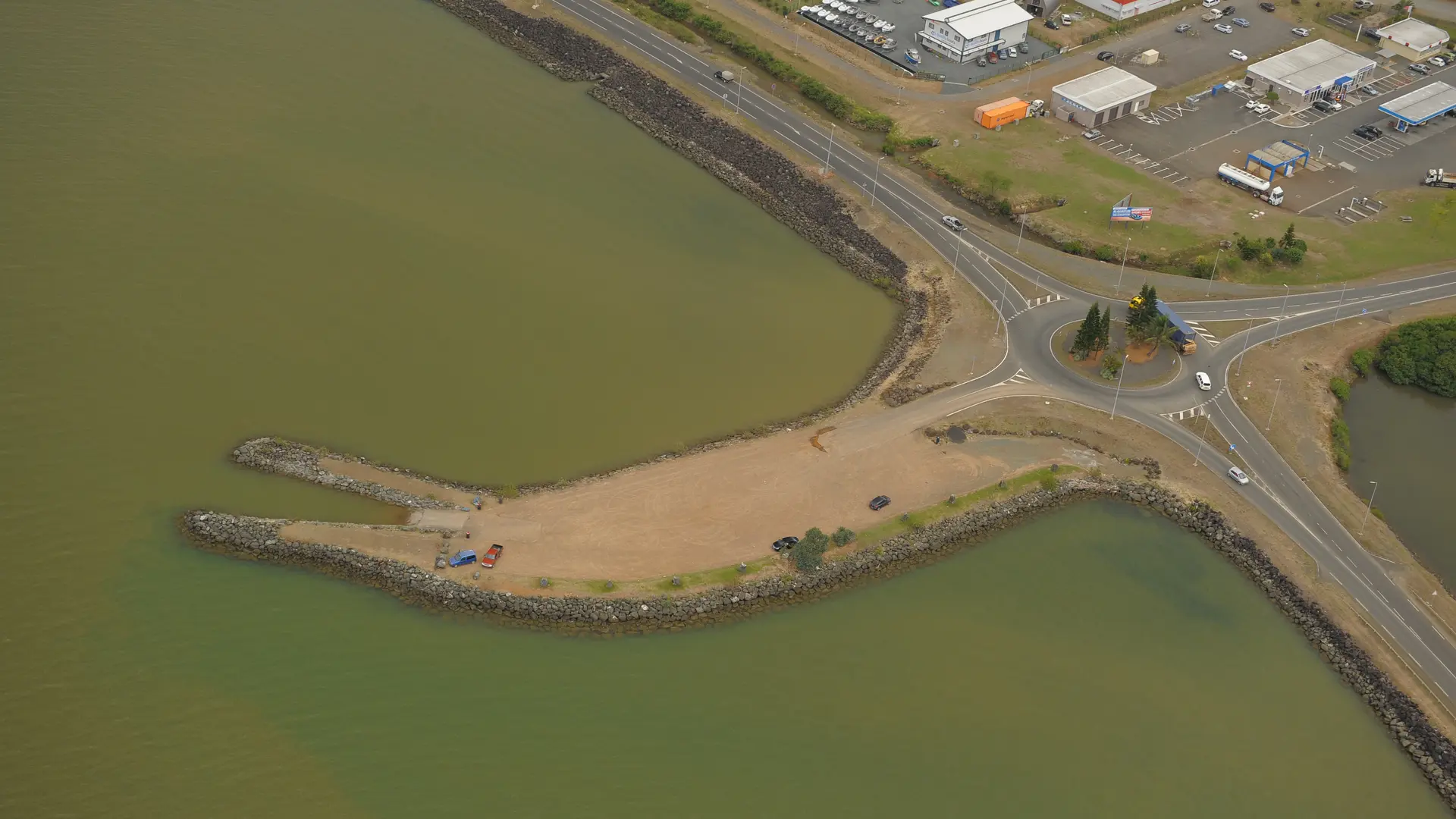 Vue du ciel de la mise à l'eau de la Conception