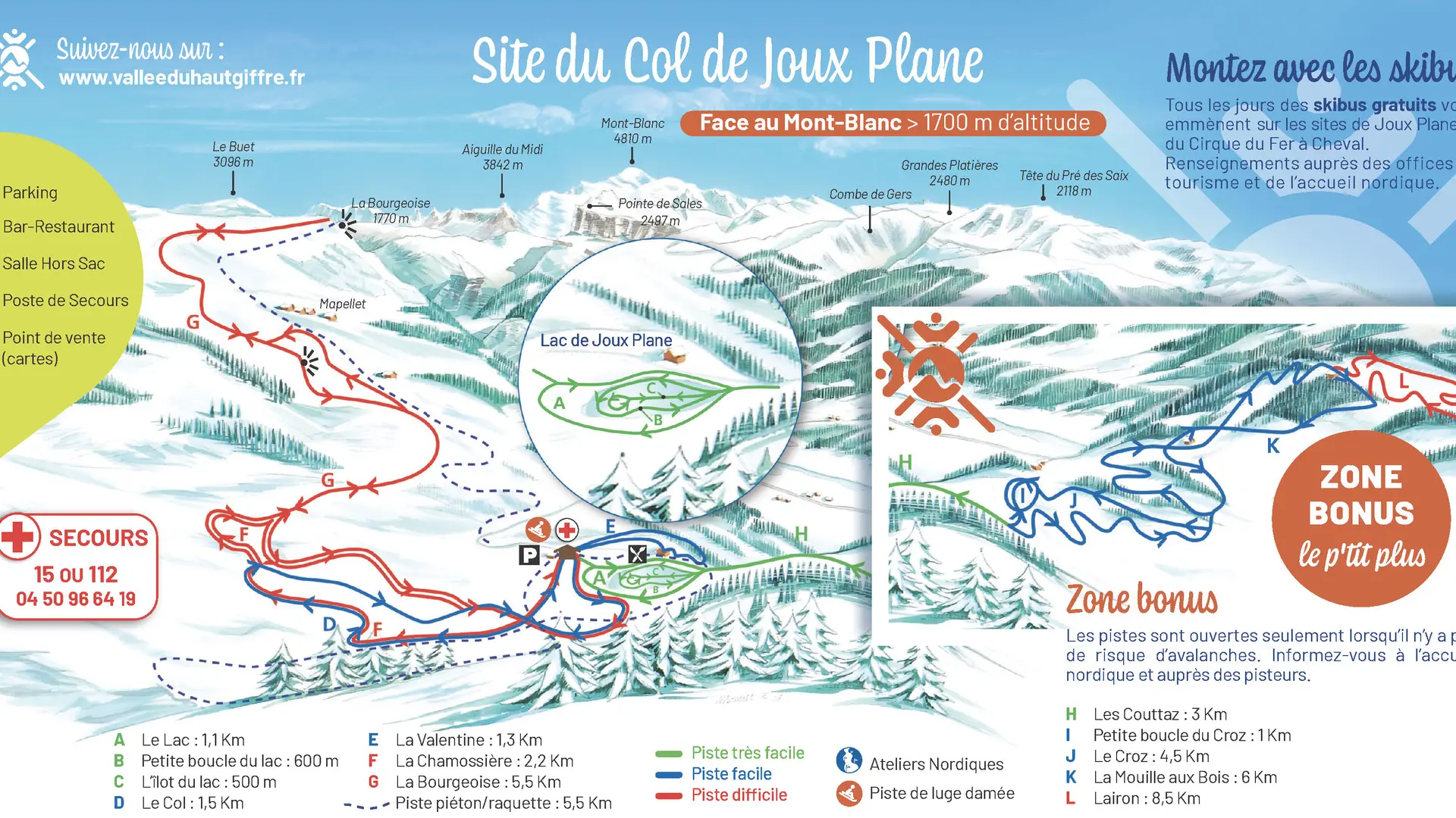 plan des pistes joux plane
