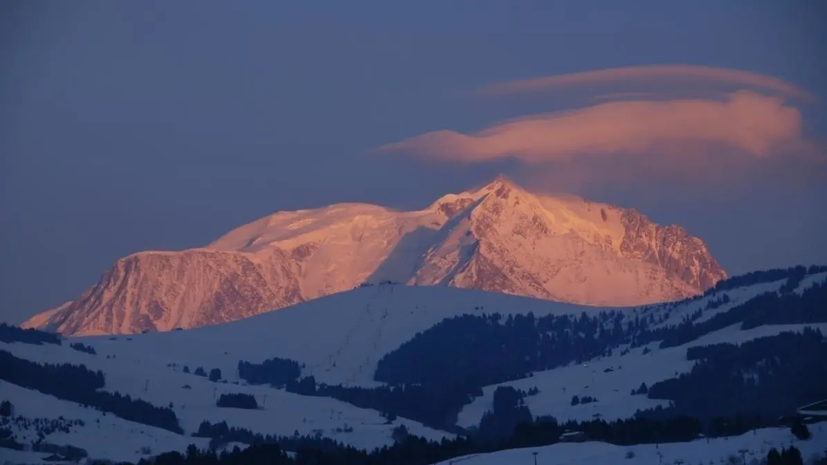 Coucher de soleil sur le Mont Blanc