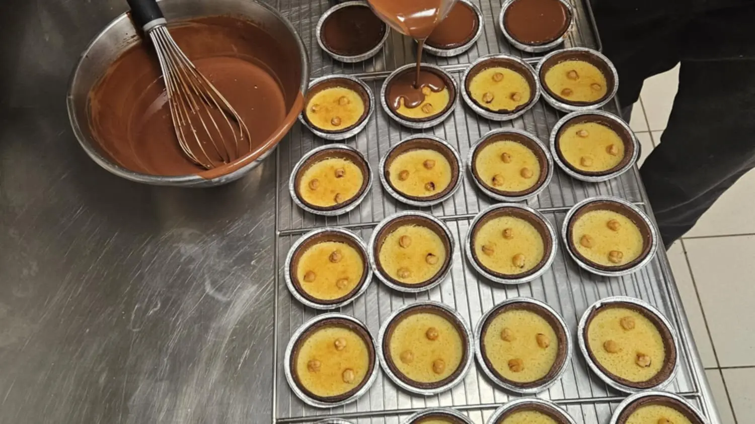 Preparación Tarta de chocolate y avellanas