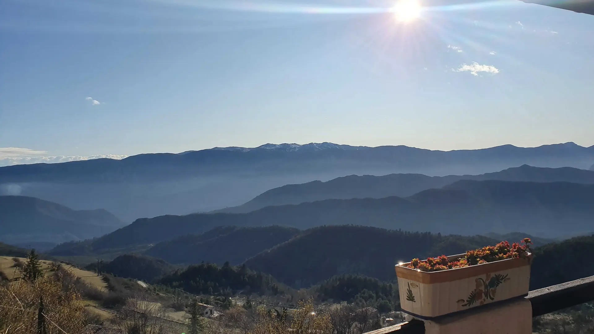 La Bastide du Rousset-Vue de la terrasse-Ascros-Gîtes de France des Alpes-Maritimes