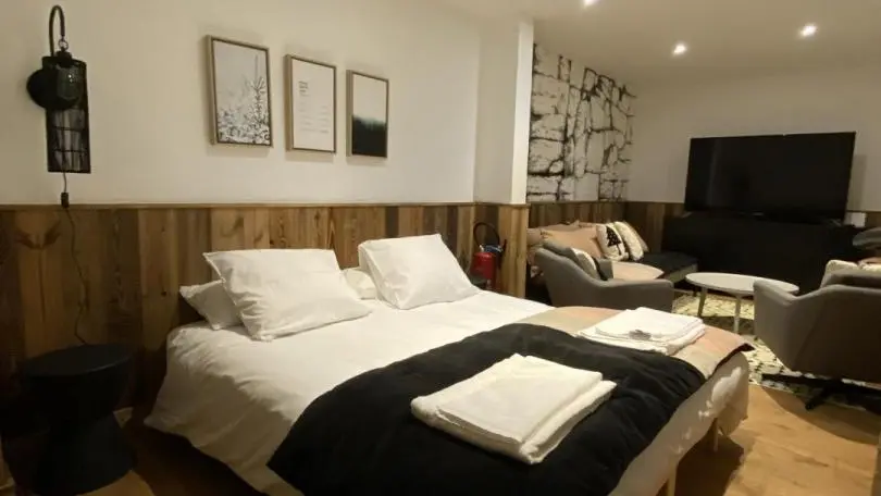 Salon TV transformé en chambre double