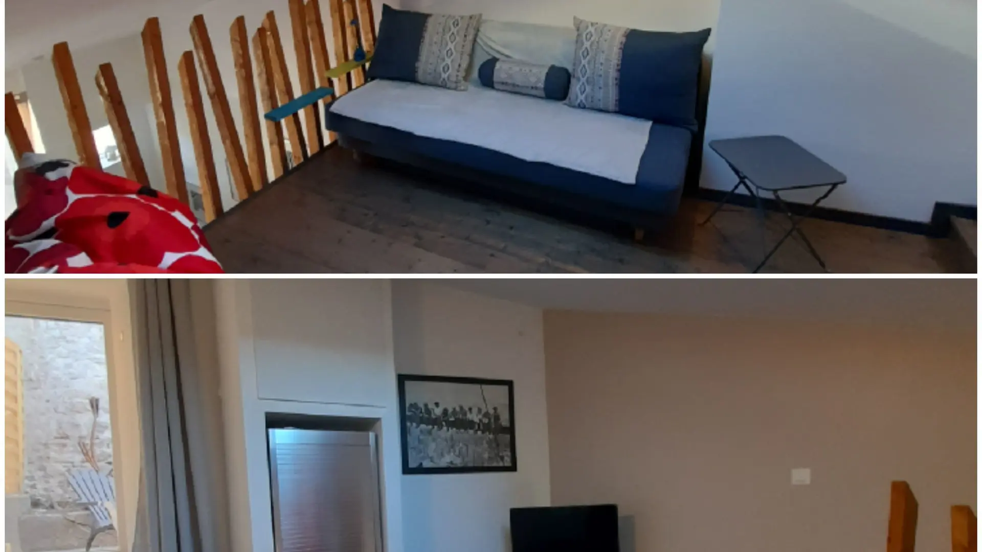 Mezzanine donnant sur la terrasse