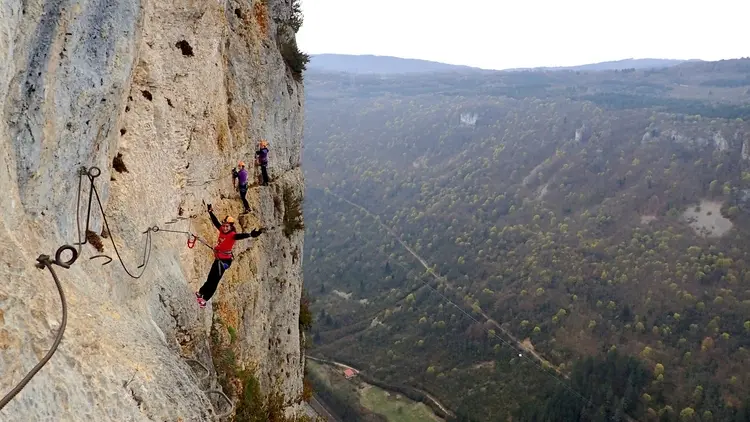 Le grand parcours sur la via ferrata la Guinguette