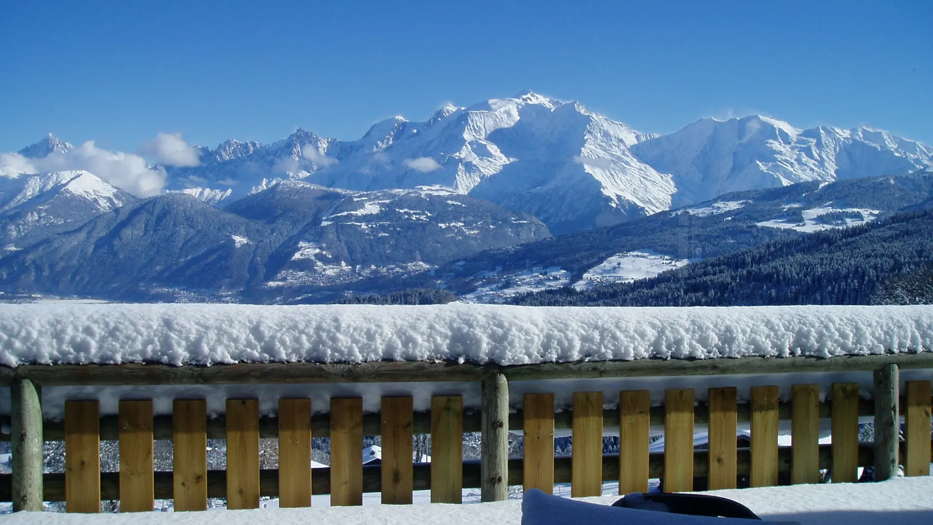 vue MontBlanc en hiver