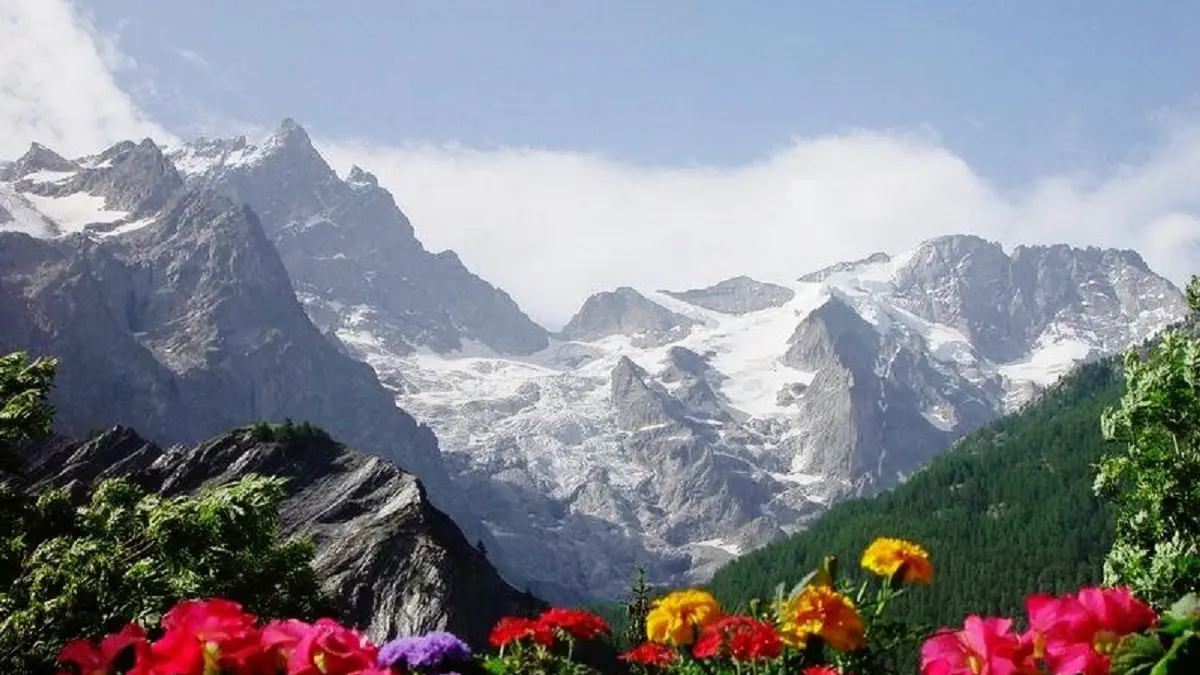 La vue sur le massif de la Meije