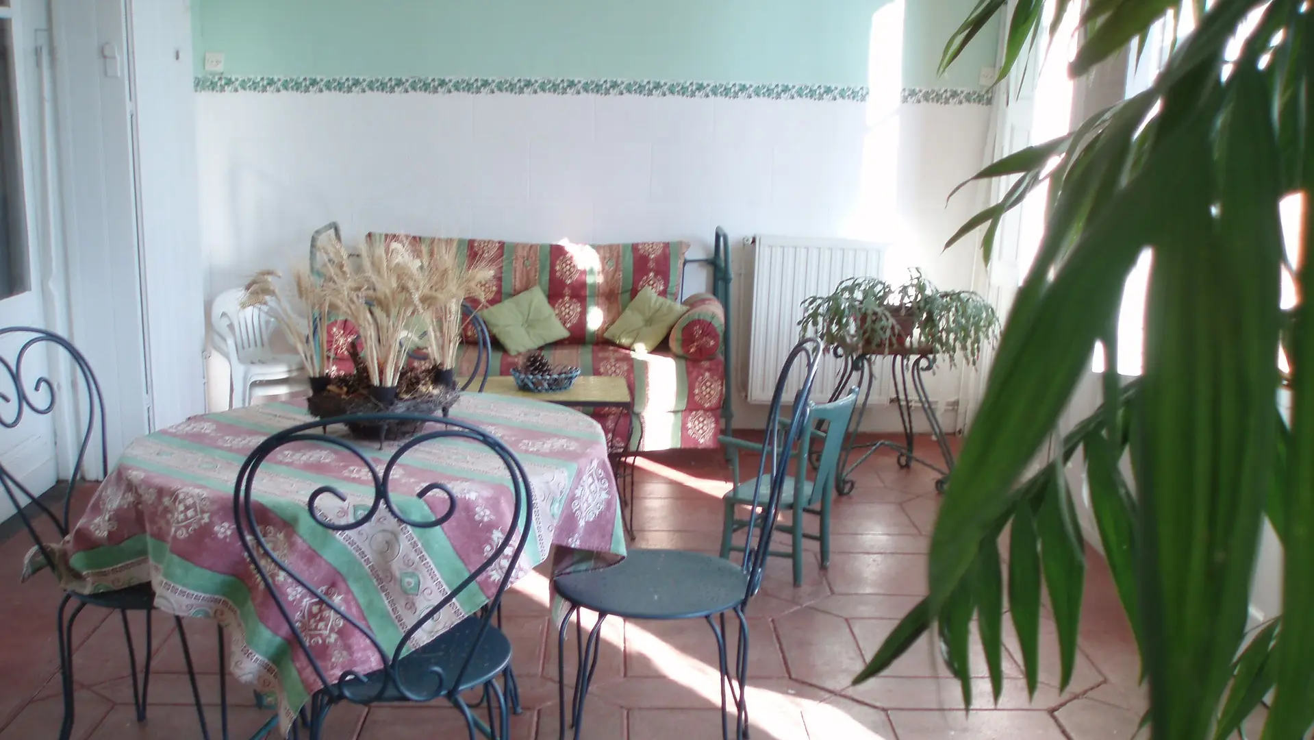 veranda donnant sur le parc