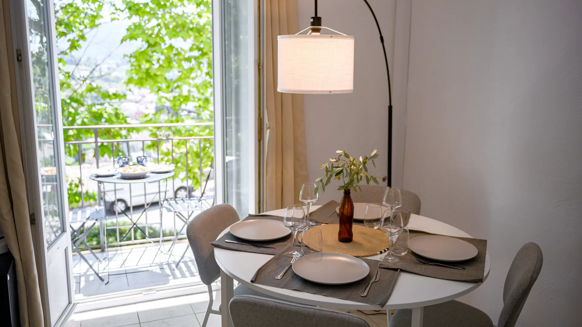 coin repas et balcon