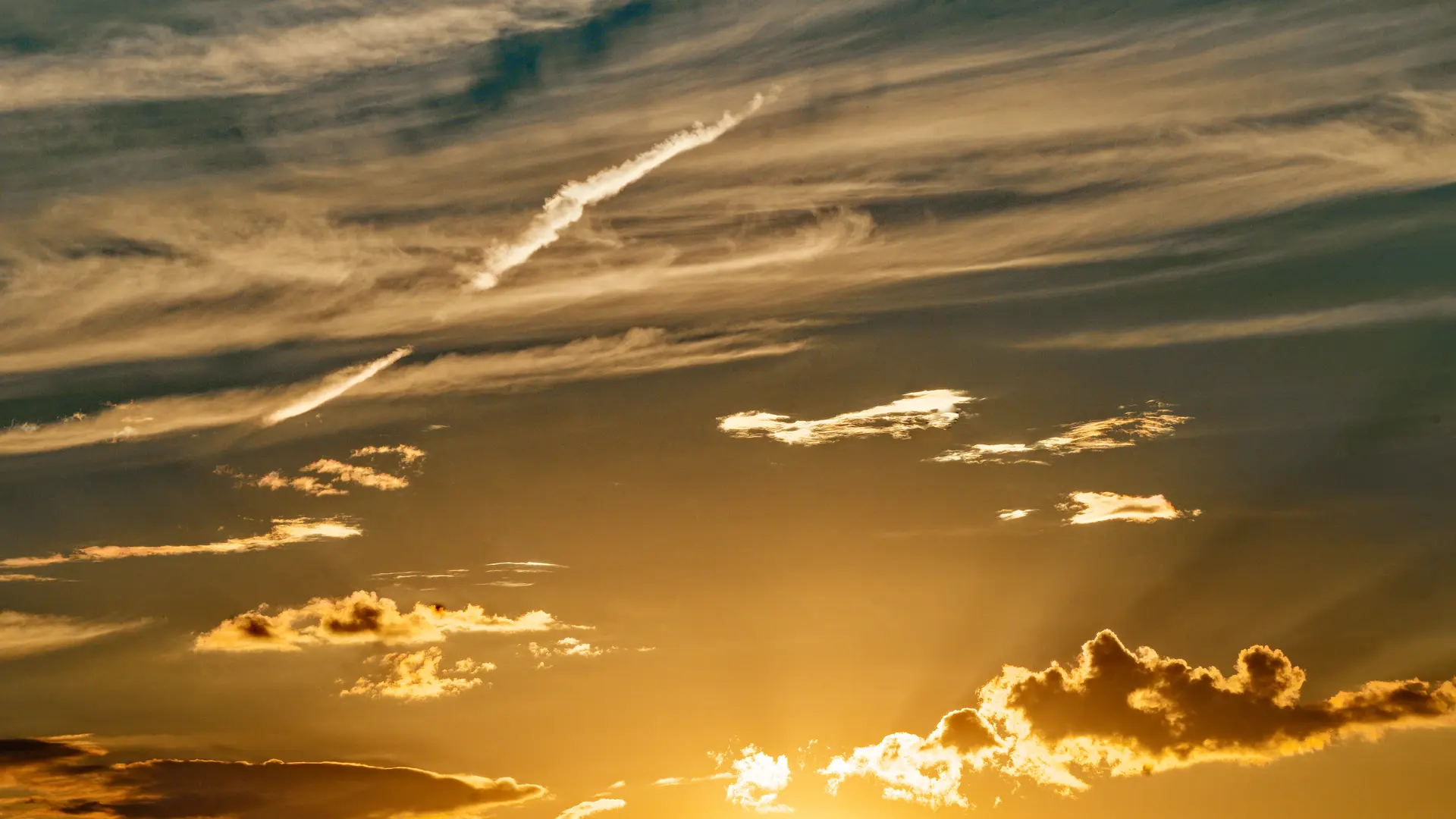 Couché de soleil depuis la terrasse du snck